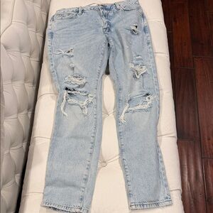 Frame Le Garçon Denim Women's Light Blue Distressed Jeans